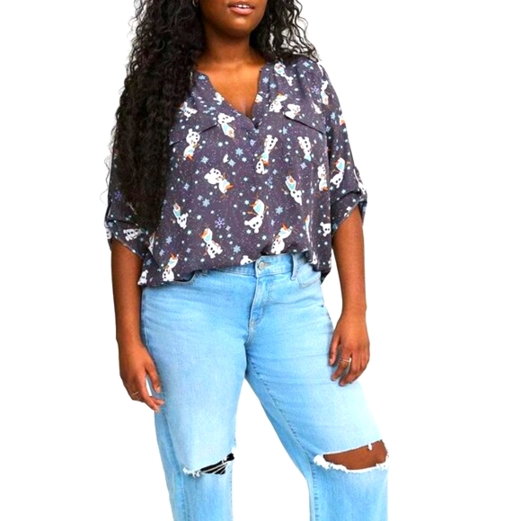 ❤️NWT VINTAGE TORRID DISNEY FROZEN SNOWMAN OLAF HARPER CHRISTMAS HOLIDAY PLUS - Picture 13 of 15